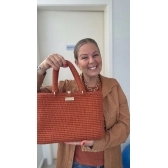 Kit com 3 carretéis para fazer as bolsas: Musa e Conexão – Fios + 2 Videoaulas (Links das Aulas Abaixo) - TERRACOTA
