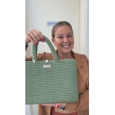 Kit com 3 carretéis para fazer as bolsas: Musa e Conexão – Fios + 2 Videoaulas (Links das Aulas Abaixo) - VERDE MARE