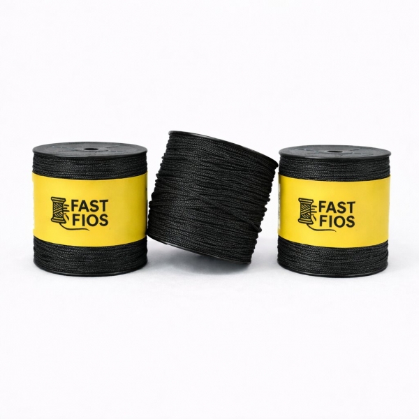 Kit com 3 carretéis para fazer as bolsas: Musa e Conexão – Fios + 2 Videoaulas (Links das Aulas Abaixo) - PRETO