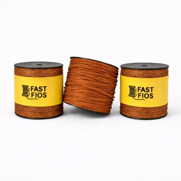 Kit com 3 carretéis para fazer as bolsas: Musa e Conexão – Fios + 2 Videoaulas (Links das Aulas Abaixo) - TERRACOTA